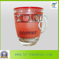 Vidro fosco com decalque Caneca de cerveja floral Glassware Kb-Hn0729