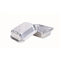 Recipiente de aluminio desechable con tapa