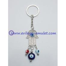 Alloy Hamsa Evil Eye Beads  Keychain