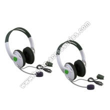 Branco fone de ouvido com microfone Mic para 360 Xbox360