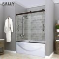 Sally Bathtub Bathtub duplo deslizante portas de chuveiro