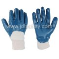 Terry Brush Knitted Working Gloves with Half Nitrile Coating Nitrile (NB1510)