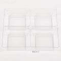 Plastic Disk Disposable Saucer Square 4 Compartment Tray