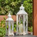 Farmhouse Wood Metal Lanterns