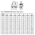 Galvanized Malleable Adjustable DIN1142 Wire Rope Clip