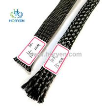15mm diameter carbon Fiber textile braided cable sleeve