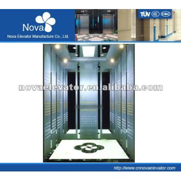 Hairline/etching/mirror stainless steel elevator for passenger, luxury