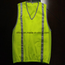 Camisola de segurança de moda com fita reflectiva 100% Poliéster Trico Fabric