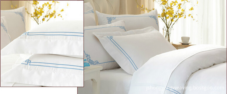 Blue Embroidery Bed Linen