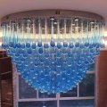 Blue Glass Water Drop Project Deckenleuchte mit Lobby