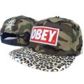 2013 Großhandel Leopard print gehorchen Snapback Cap Männer Hip-Pop-Baseball-Cap Unisex Snapback Hut Obey Hut