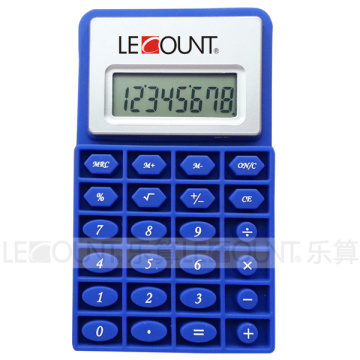 Calculadora de silicone de 8 dígitos com ímã e corpo macio dobrável (LC532)