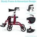 2 in 1 Folding Rollator Walkers for Elderly