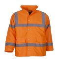 High visibility safety work wear reflective jacket