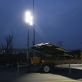 Mobile led solar light tower for mining constructions