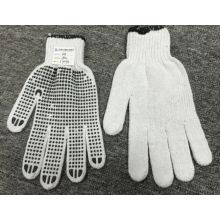 Tricot naturel en coton / polyester. Famille CE de gants 4thread (SJIE1005)