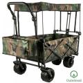 Chariot de jardin pliant outerlead wagon robuste avec canopée