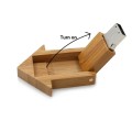 Clé USB en forme de maison en bois avec logo personnalisé