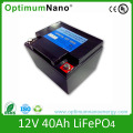 Rechargeable MSDS 12V 40ah LiFePO4 Battery Pack