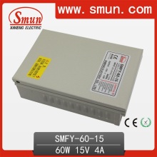 60W 15V 4A impermeable CCTV IP67 fuente de alimentación de conmutación