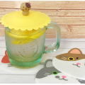 BPA Free Cute Animal Silicon Cup Lids