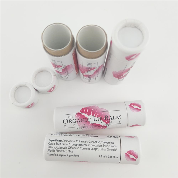 Round Lip Balm Paper Tube Packaging Gift Box