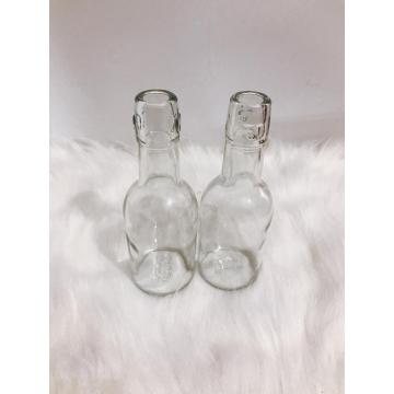 Transparent Le buckle  Button Glass Bottle