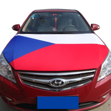 Czech Republic Spandex Knitted polyester Fabric Car Engine Hood cover flag