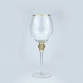 Champagnerglas mit goldenem Rand Kristallflöte mit Diamant