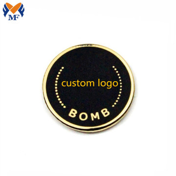 Metal Customized Round Magnet Badge For Suit