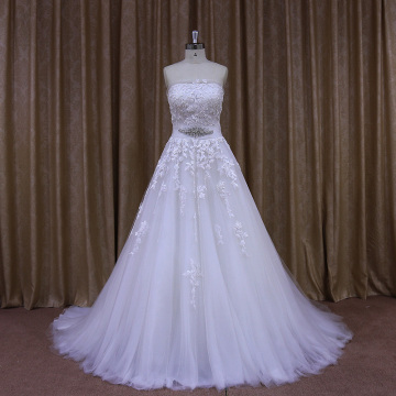 Fashion A-Line Bridal Gowns Beading Lace