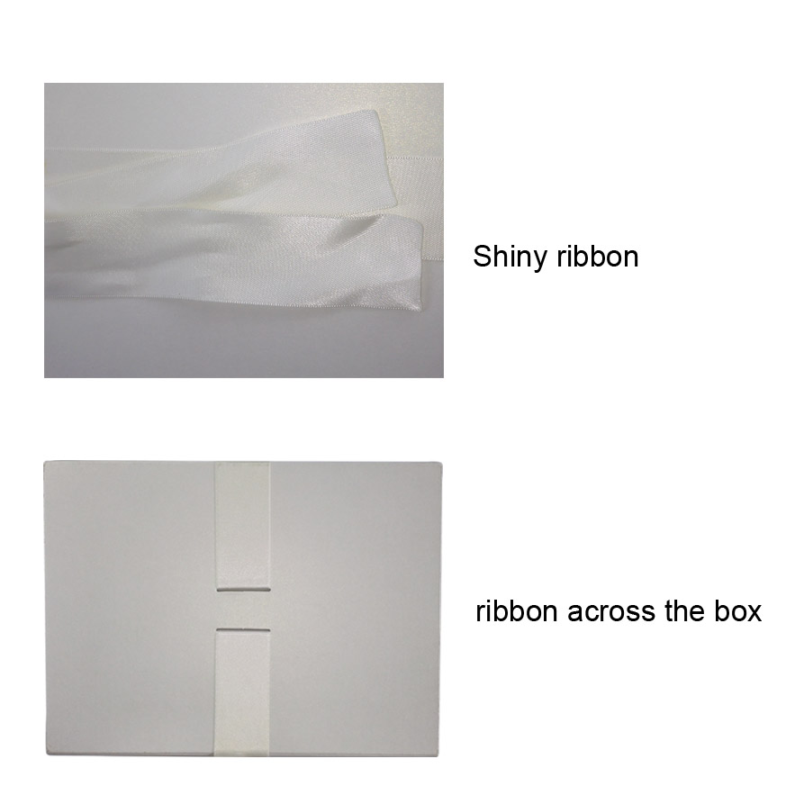 Luxury Rigid White Gift Box with Ribbon