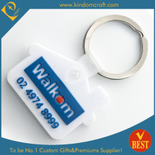 Fashion House Shape Design PVC Keychain for Advertising