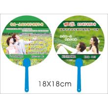 Promotion PP Hand Held Fan Custom Shape Fan PP avec votre logo Imprimer