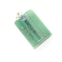 Semi Cylinder Shape Green Aventurine pendant