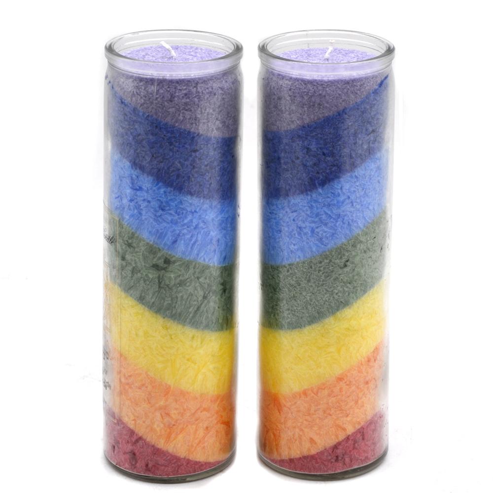 Rainbow Color Spiritual 7 Day Chakra Candles