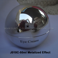 Pot de 50ml crème forme boule argent brillant