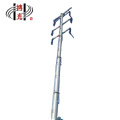 Hot dip galvanized pole/galvanized steel tapered power pole