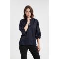 Lady Solid Bluse Hemd gedrucktes Hemd Bürohemd