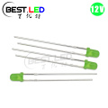 12V 3mm Green LED Built-in Resistor DC