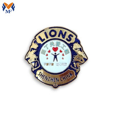 Security custom metal logo enamel pins badge sale