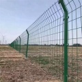 Powder-painted galvanized double wire mesh fence