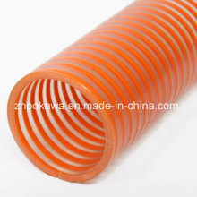 Glatter PVC Saugschlauch mit Orange Helix