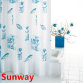 Blue and White Shower Curtain