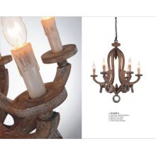 Lámpara colgante de madera decorativa del restaurante del vintage (N-039S-6)