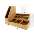 Kraft Paper Cover Houseware Magazine File Holder Box