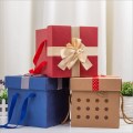 gift packaging boxes with red Ribbons