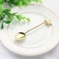 Small gold spoon metal coffee tea spoon scoop