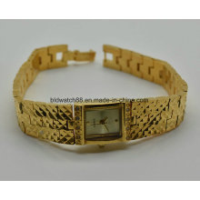 Fashion Ladies Jewelry Watch Golden Copper Brass Wrist Watch for Gift