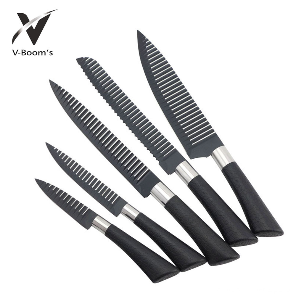 5PC Kitchen Knife Set Hollow Handle